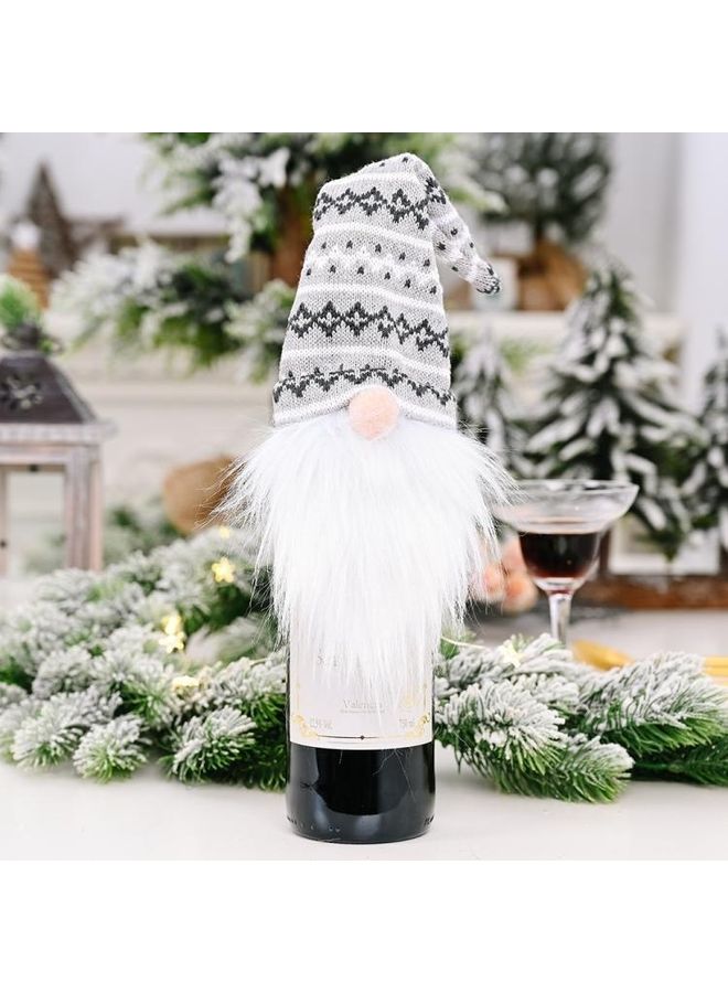 بي جي إم طقم أغطية محبوكة لتزيين الزجاجات على شكل غابة مكون من 6 قطع متعدد الألوان - Image 1