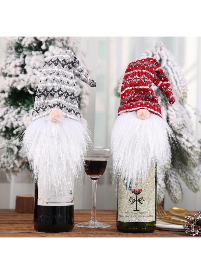 بي جي إم طقم أغطية محبوكة لتزيين الزجاجات على شكل غابة مكون من 6 قطع متعدد الألوان - Image 4