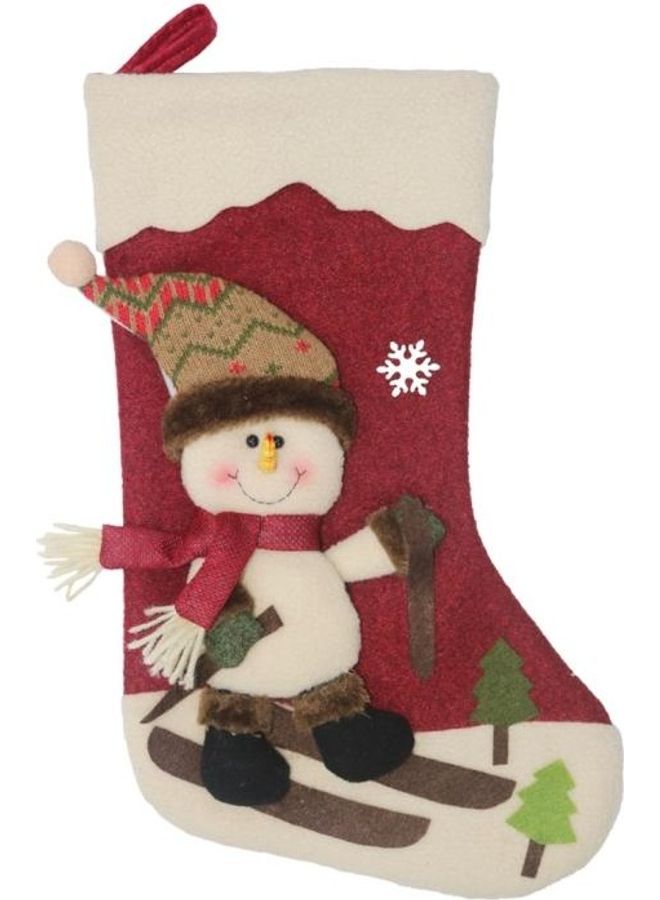 BGM Tree Pendant Decoration Snowman Pattern Sock Gift Bag Multicolour - Image 2