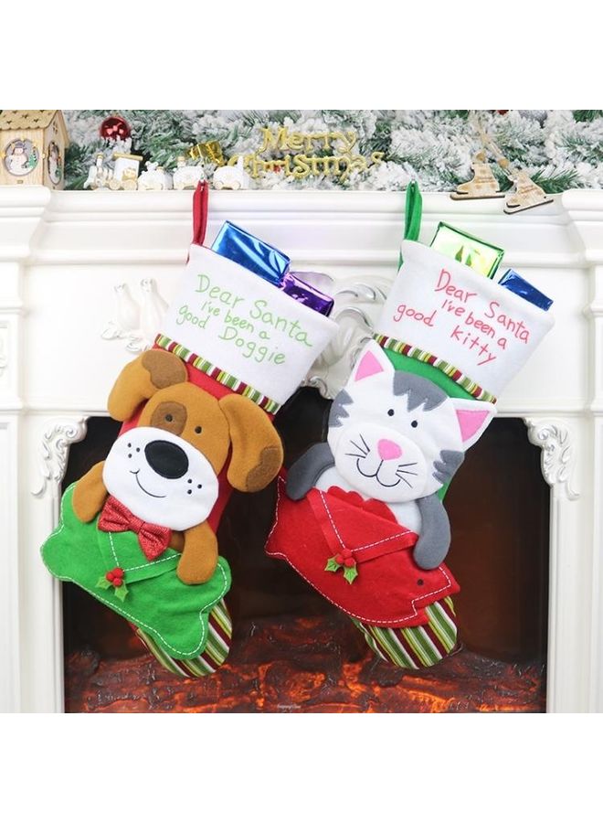 BGM Ornaments Dog Cat Envelope Socks Tree Decorations Gift Bag Multicolour - Image 5