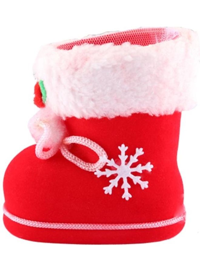 BGM Decoration Flocking Stocking Boot Candy Bag Multicolour - Image 2