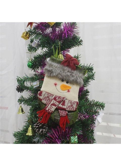 Tree Pendant Decoration nowman Pattern Sock Gift Bag Multicolour