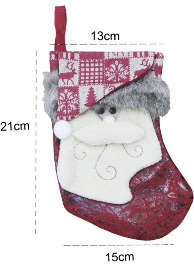 Tree Pendant Decoration nowman Pattern Sock Gift Bag Multicolour