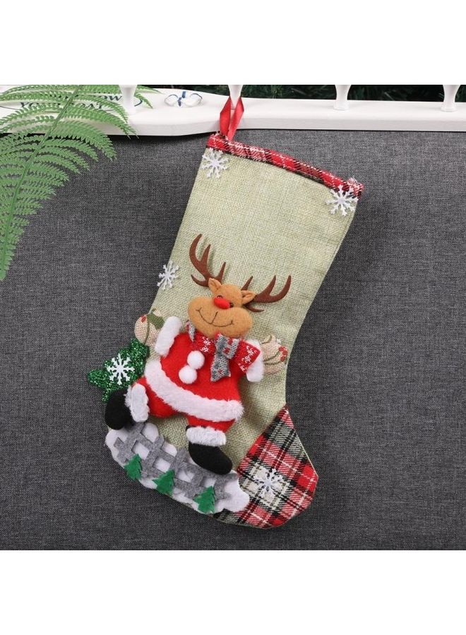 BGM 4-Piece Socks Shape Christmas Decorative Ornament Multicolour - Image 2