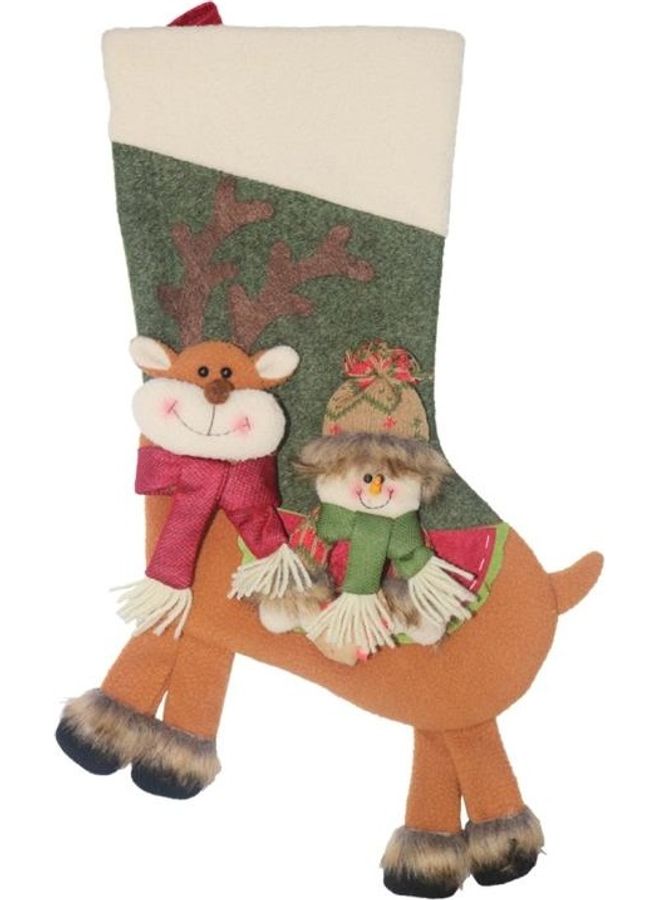 BGM Tree Pendant Decoration Snowman Pattern Christmas Sock Gift Bag Multicolour - Image 2