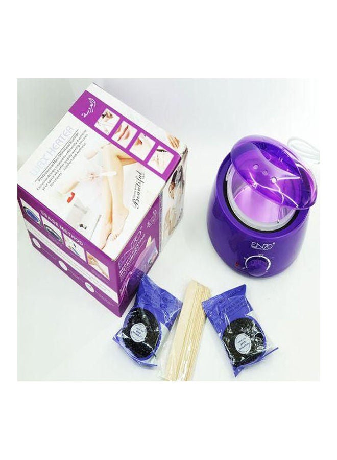 ENZO Wax Device Heater Hair Removal Wax Bean Machine 4 In 1 Purple 15x20x21cm  - Image 1