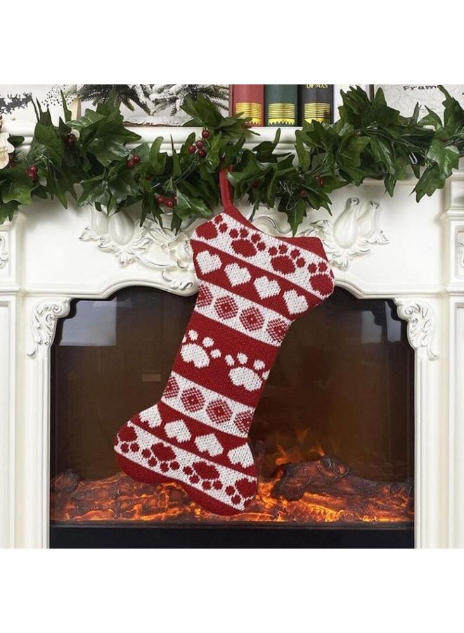 بي جي إم حقيبة هدايا مزينة بدلاية بتصميم جوارب على شكل عظمة متعدد الألوان - Image 1