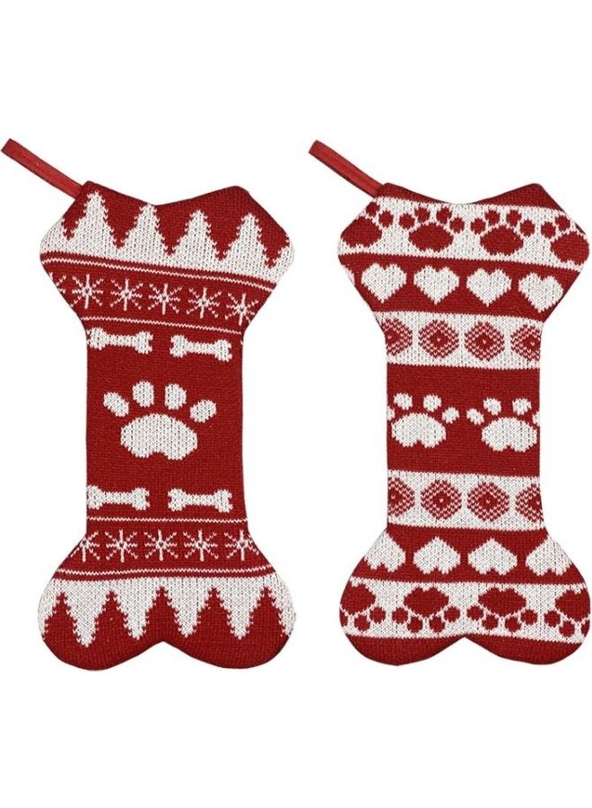 بي جي إم حقيبة هدايا مزينة بدلاية بتصميم جوارب على شكل عظمة متعدد الألوان - Image 4