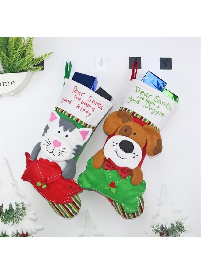 BGM 2-Piece Dog Pattern Christmas Decorative Hanging Pendant Multicolour - Image 5