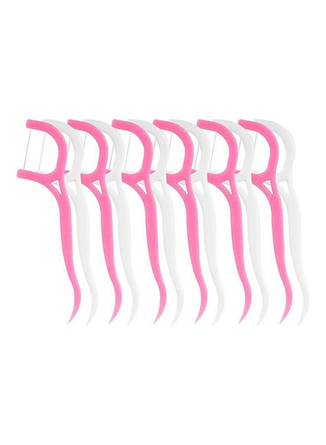 Generic Dental Floss And Floss To Clean And Take Care Of Teeth And Gums 30 Pieces Pink-White 8cm 