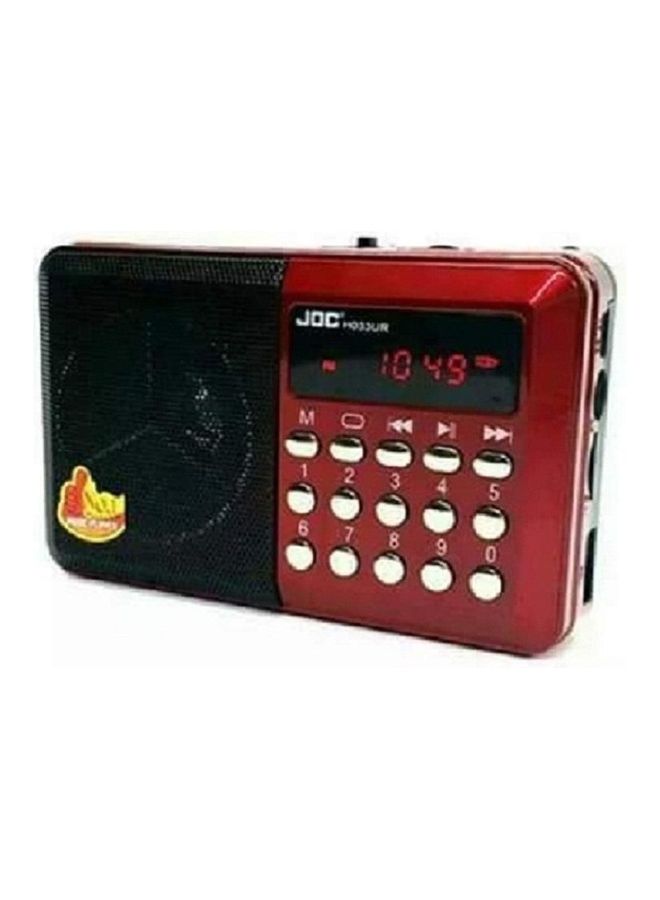 Joc - Portable Fm Radio, Stereo Sound, Strong Pure Signal, Tuned Into A Flash, A Memory, And A Speaker 2724767761087/H011UR Red - Image 1
