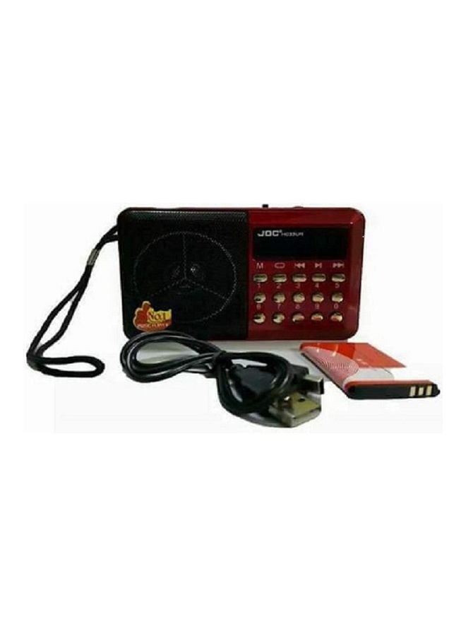 Joc - Portable Fm Radio, Stereo Sound, Strong Pure Signal, Tuned Into A Flash, A Memory, And A Speaker 2724767761087/H011UR Red - Image 1