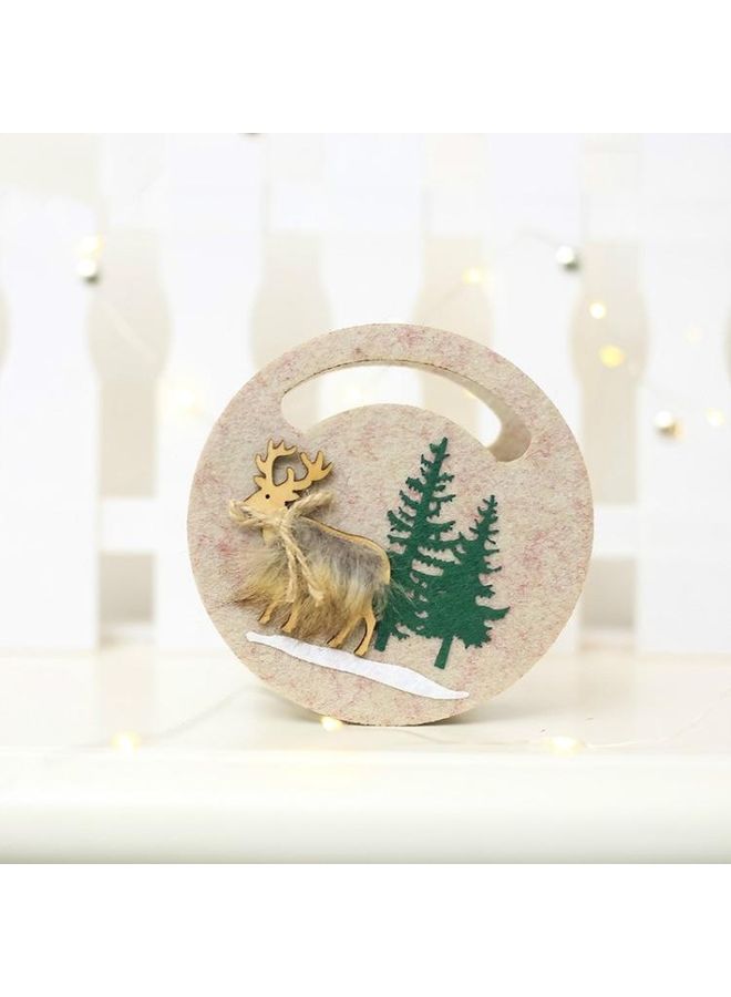 بي جي إم طقم حقائب هدايا حلوى محمولة من اللباد مكون من قطعتين متعدد الألوان - Image 1