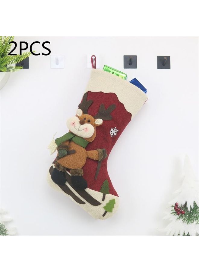 BGM Tree Pendant Decoration Pattern Sock Gift Bag Multicolour - Image 1