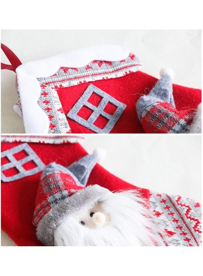 بي جي إم قطعتان من حقيبة هدايا بدلاية زينة على شكل جورب متوسط الحجم متعدد الألوان - Image 5