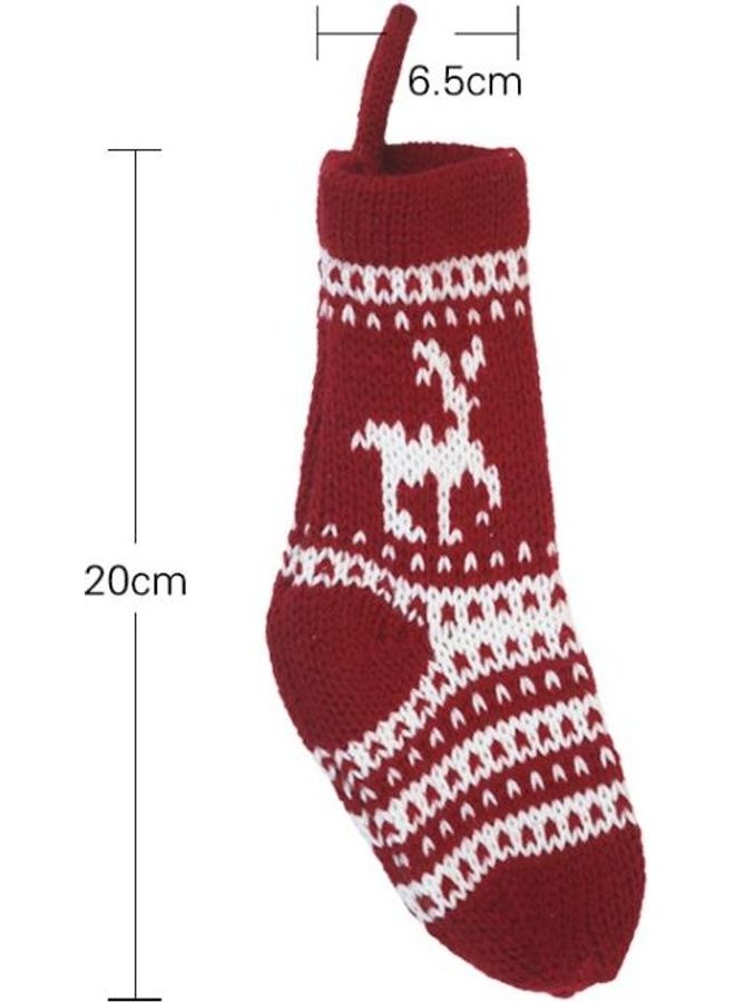 BGM 3-Piece Decoration Knitted Wool Socks Gift Bag Multicolour - Image 3
