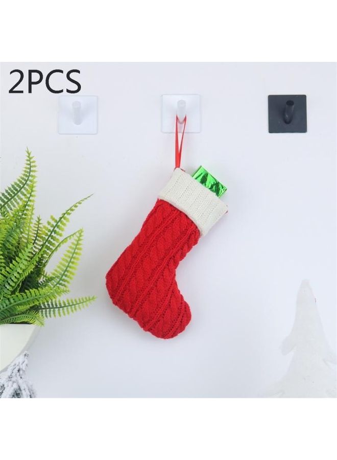 BGM 2-Piece Socks Shape Christmas Decorative Gift Bag Multicolour - Image 1