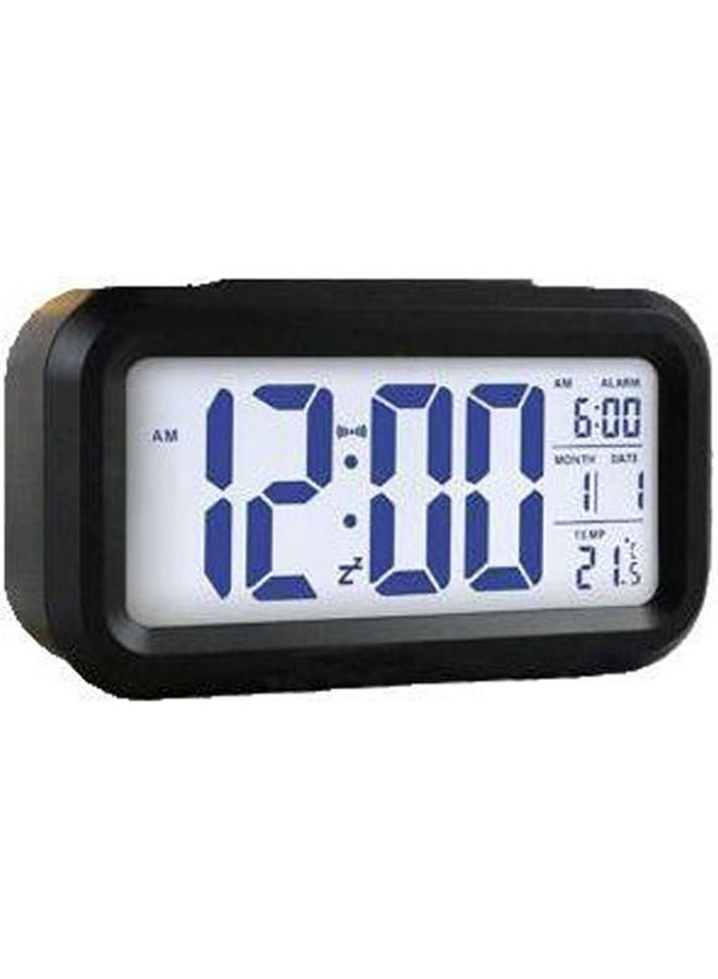Winning Star - Digital Alarm Clock LED Light Control Backlight Time Calendar Thermometer Black 14.8cm - Image 1