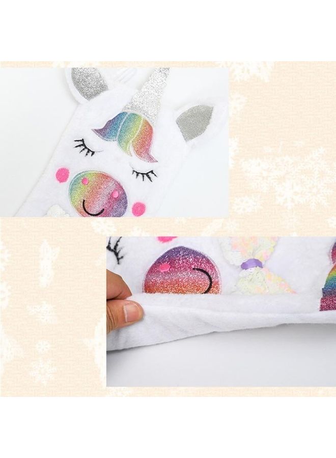 BGM Stocking Gift Bag Unicorn Pattern Gift Bag Large Candy Bag White - Image 5