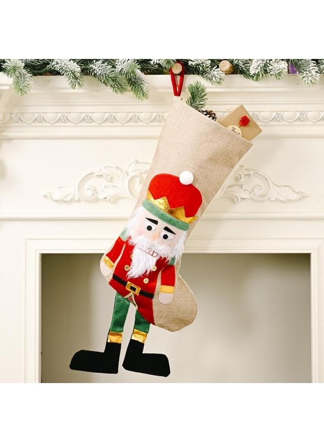 BGM Socks Shape Christmas Decorative Gift Bag Multicolour - Image 1