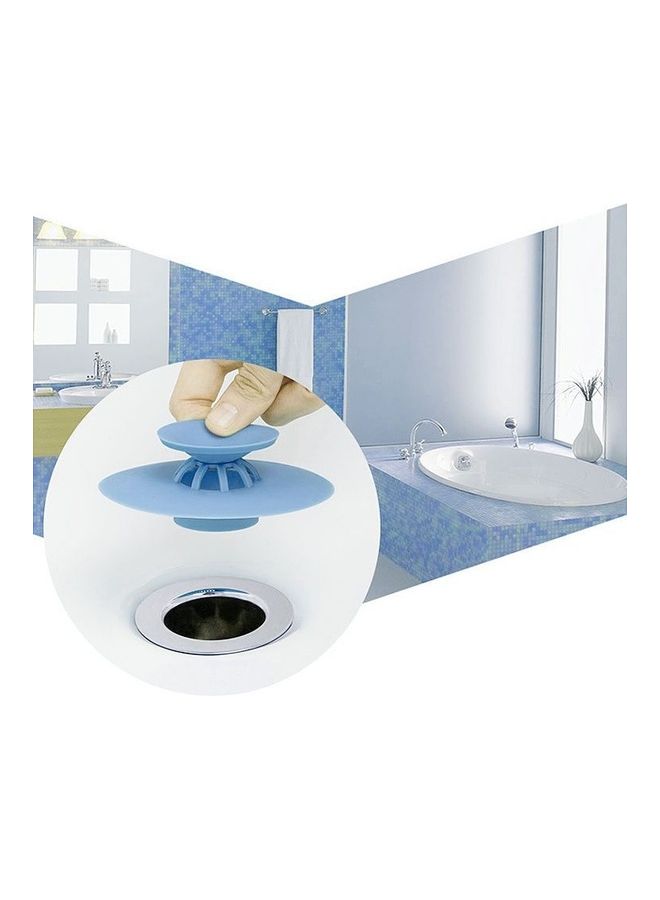 Generic Multi-Function Shower Drain Stopper And Hair Catcher Light Blue 10 x 3.6cm  - Image 3