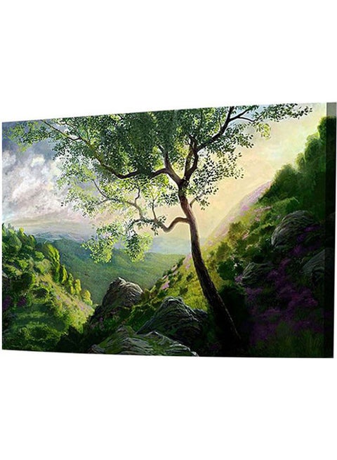 Modern Canvas Tableau - Tree in Forest Multicolour 70X100cm