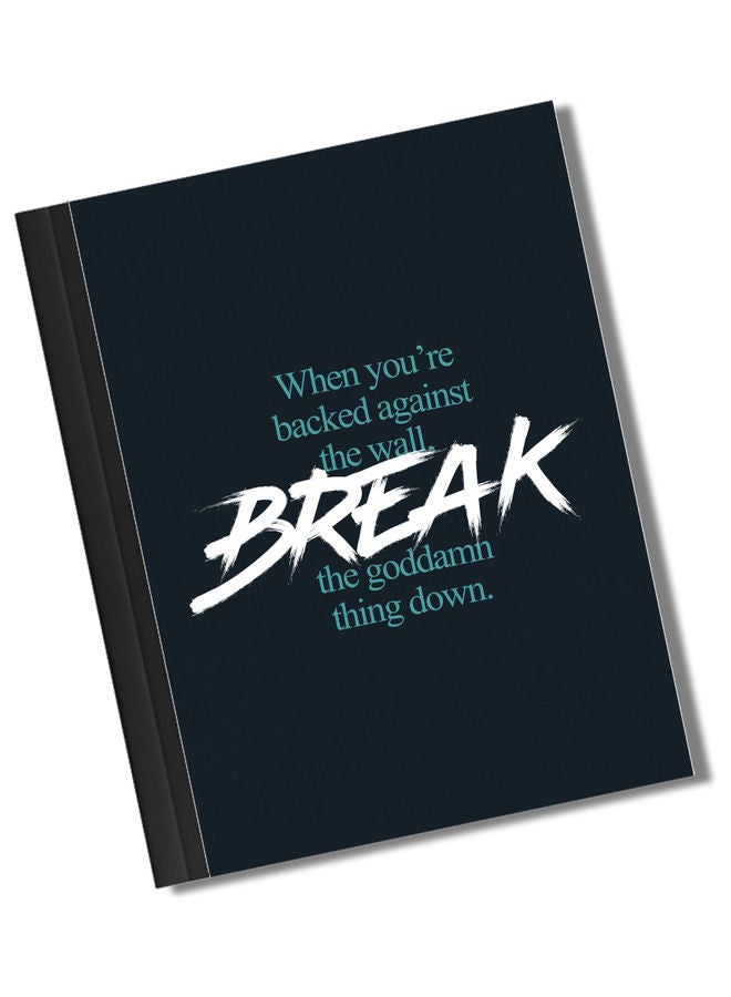 ليت - نوت بوك مقاس A5 بغلاف مزين بطبعة اقتباس لشخصية هارفي سبيكتر من فيلم Break The Wall. متعدد الألوان - Image 1