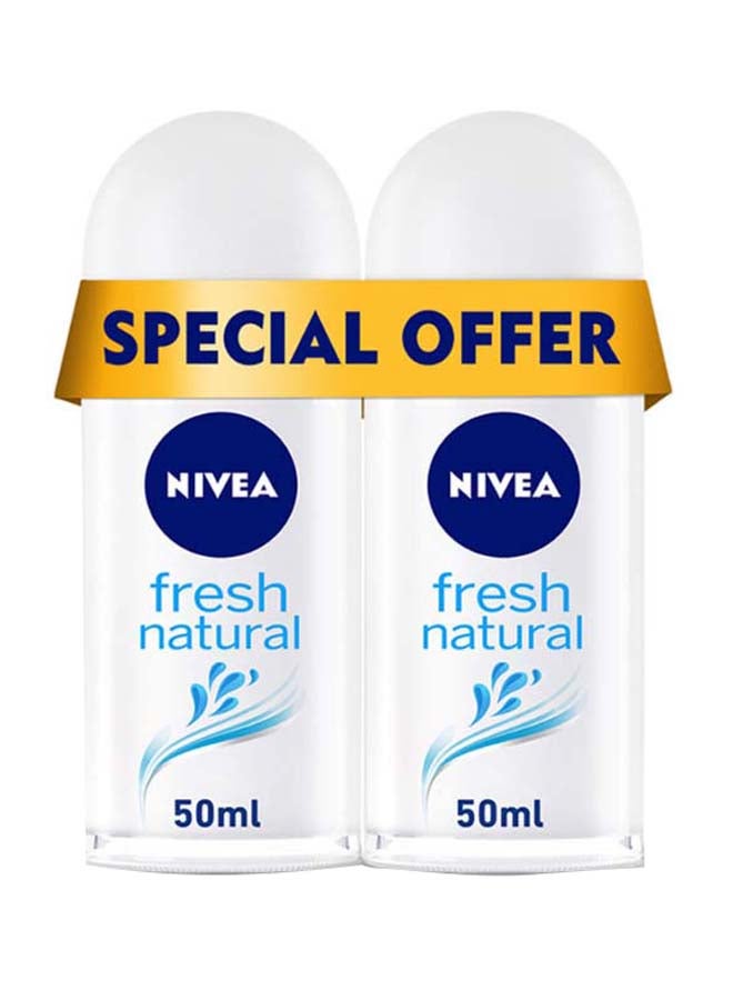 نيفيا مجموعة مزيل عرق برائحة منعشة وطبيعية مكونة من عبوتين 100ملليلتر - Image 1
