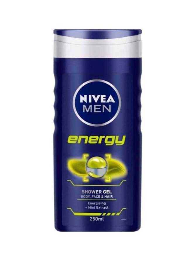 Nivea - Energy Shower Gel For Body Face And Hair 250ml - Image 1