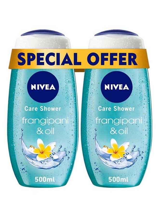 نيفيا مجموعة جل استحمام بزهر البلوميريا والزيت مكونة من عبوتين 500ملليلتر - Image 1