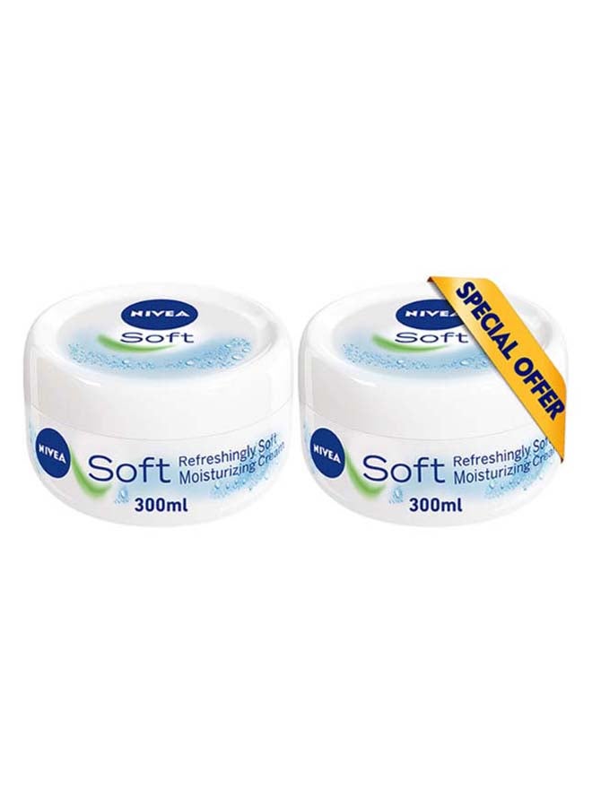 Nivea Pack Of 2 Soft Moisturizing Cream 300ml - Image 1