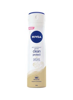 Nivea Clean Protect With Pure Alum Antiperspirant For Women Spray Multicolour 150ml  - Image 1
