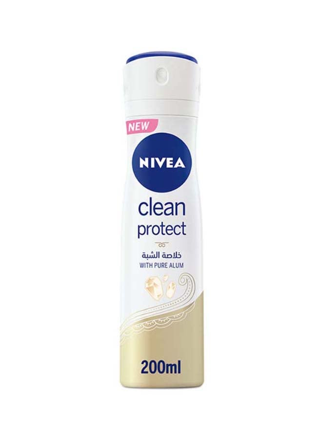 Nivea Clean Protect With Pure Alum Antiperspirant For Women Spray 200ml - Image 1