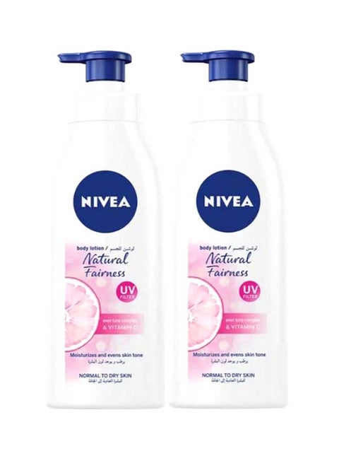 Pack Of 2 Natural Fairness Body Lotions White 800ml