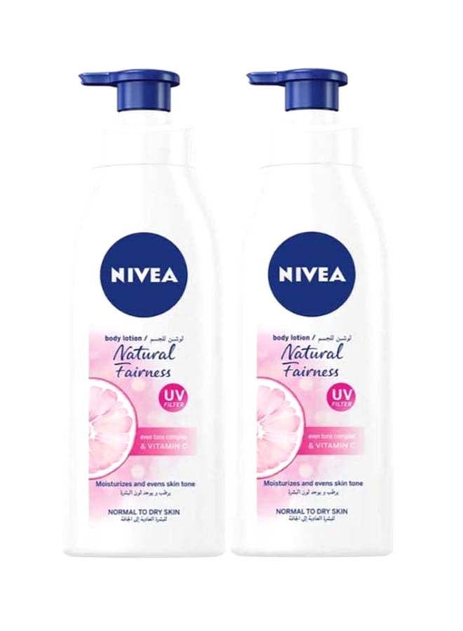 نيفيا مجموعة لوشن للجسم للتفتيح الطبيعي، من قطعتين أبيض 800ملليلتر - Image 1