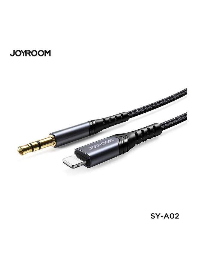 JOYROOM Lightning To 3.5mm Hi-Fi Audio Aux Cable Black - Image 2