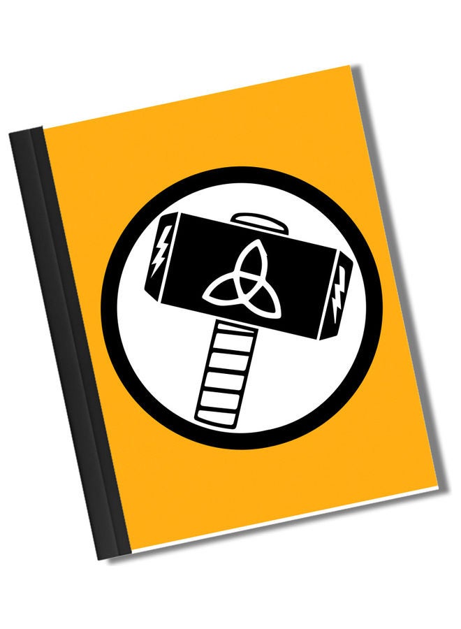 LIT - A4 Size Thor Hammer Icon Logo Notebook Multicolour - Image 1