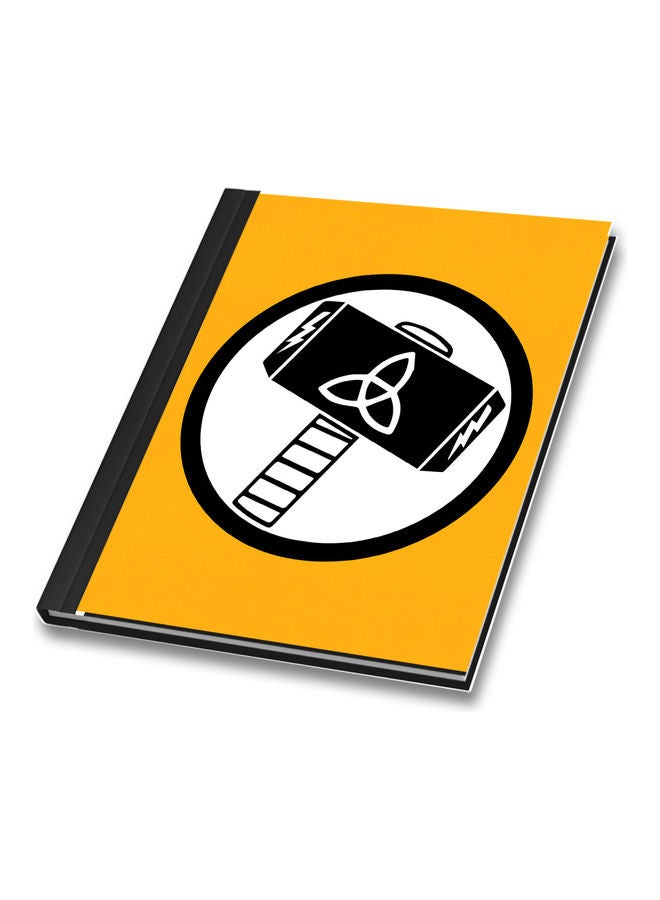 LIT - A4 Size Thor Hammer Icon Logo Notebook Multicolour - Image 1