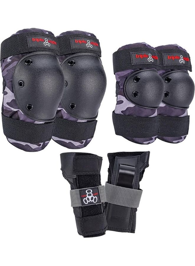 Triple 8 Saver Series Pad Set With Knee Savers, Elbow Savers And Wrist Savers, Junior, Charco Camo 6-7inch  - Image 2