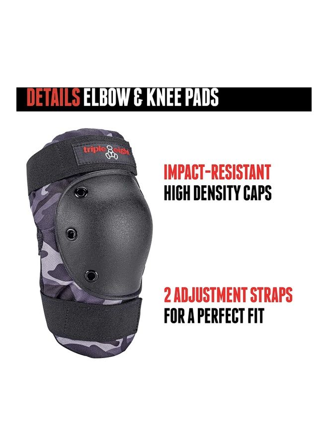 Triple 8 Saver Series Pad Set With Knee Savers, Elbow Savers And Wrist Savers, Junior, Charco Camo 6-7inch  - Image 4
