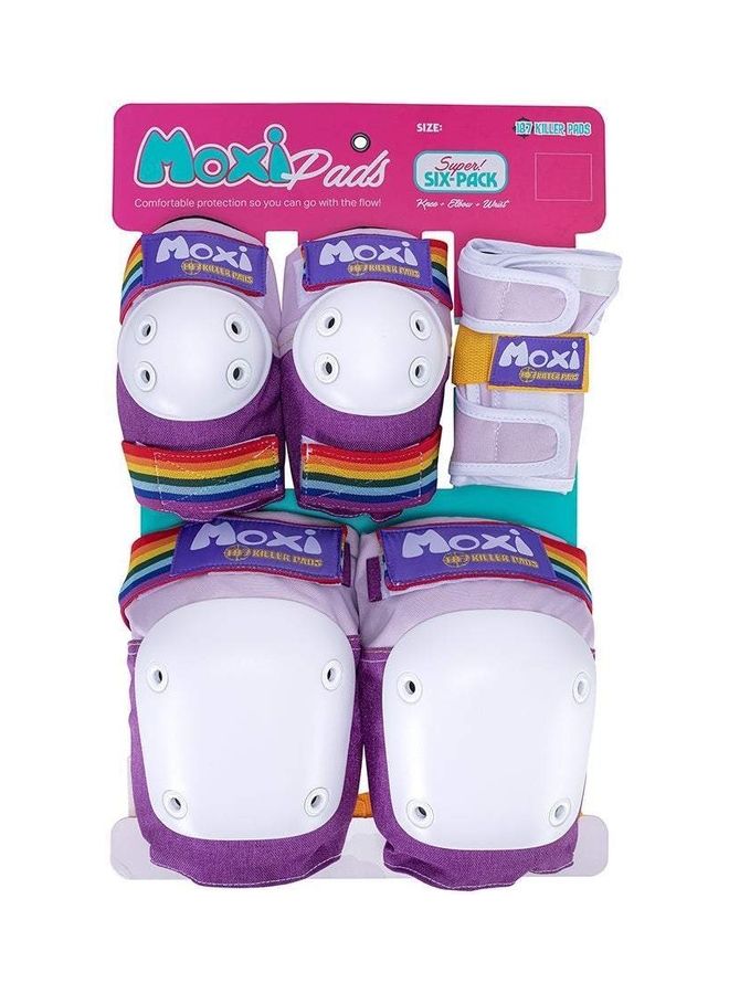 187 Killer Pads Moxi 6 Pack Adults With Knee Pads, Elbow Pads & Wrist Guards Lavender S / M  - Image 1