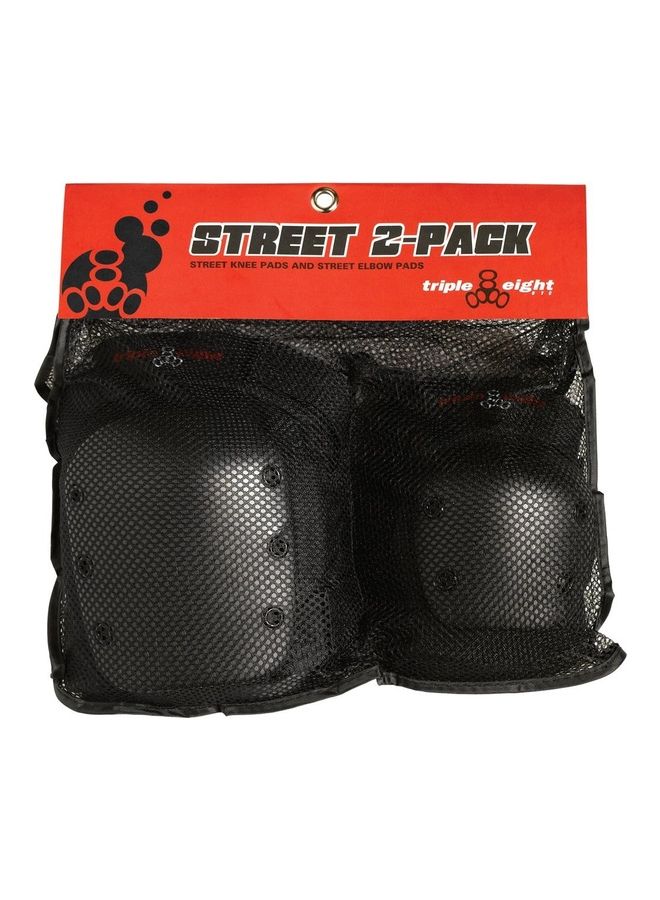 Triple 8 Street 2-Pack Knee And Elbow Pad Set, Large, Black  - Image 1