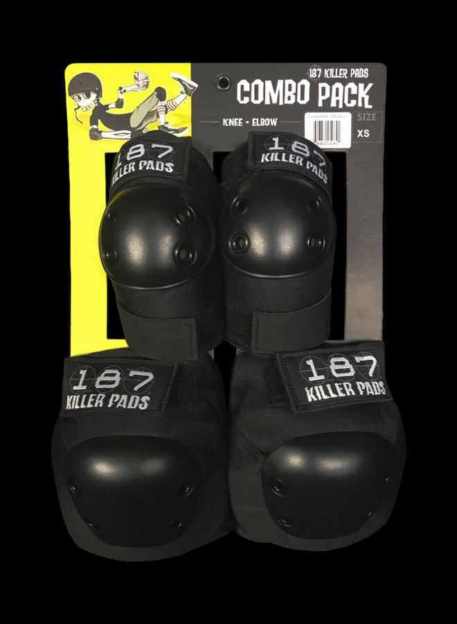 187 Killer Pads Combo Pack With Elbow Pads & Knee Pads Black S / M  - Image 1