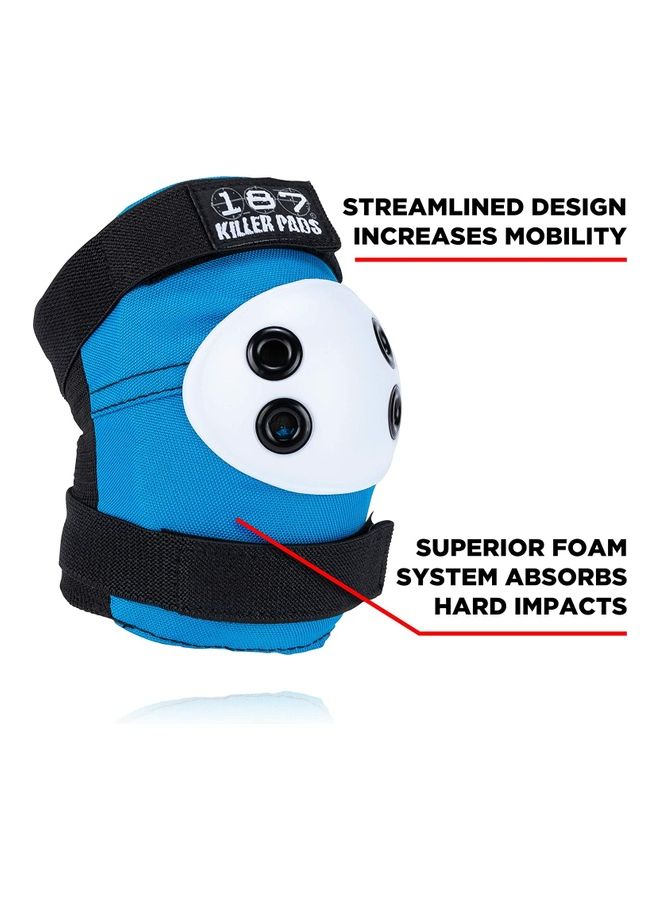 187 Killer Pads Combo Pack With Knee Pads & Elbow Pads Red, White, Blue S / M  - Image 3