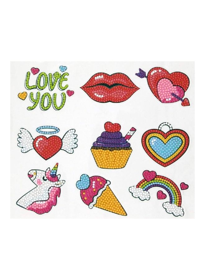 مس تيارا مجموعة تطريز اللوحات الفنية بالألماس بتصميم يونيكورن وقوس قزح مكونة من 9 قطع يمكنك صنعها بنفسك - Image 1