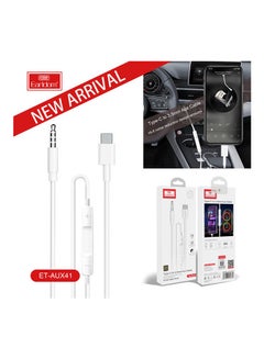 Earldom Type-C To 3.5Mm Aux Cable White  - Image 3