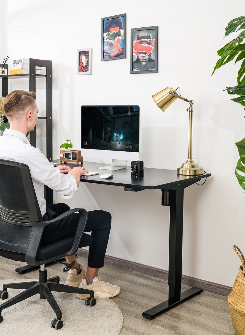 Switch - Height Adjustable Desk Computer Table Used As Study Office Table Or Gaming Table, Tabletop Size 120*60 Black Height Adjustable Range: 70Cm-120Cm Single Motor Black - Image 1