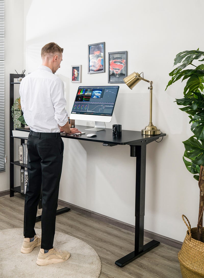 Switch - Height Adjustable Desk Computer Table Used As Study Office Table Or Gaming Table, Tabletop Size 120*60 Black Height Adjustable Range: 70Cm-120Cm Single Motor Black - Image 1