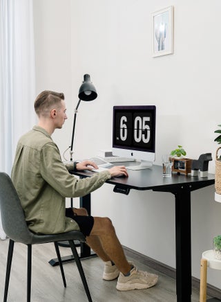 Height Adjustable Desk Computer Table Used As Study Office Table Or Gaming Table, Tabletop Size 120*60 Black Height Adjustable Range: 70Cm-120Cm Single Motor Black 82*5*27*15*5.8cm - v1629697283/N43061680A_1