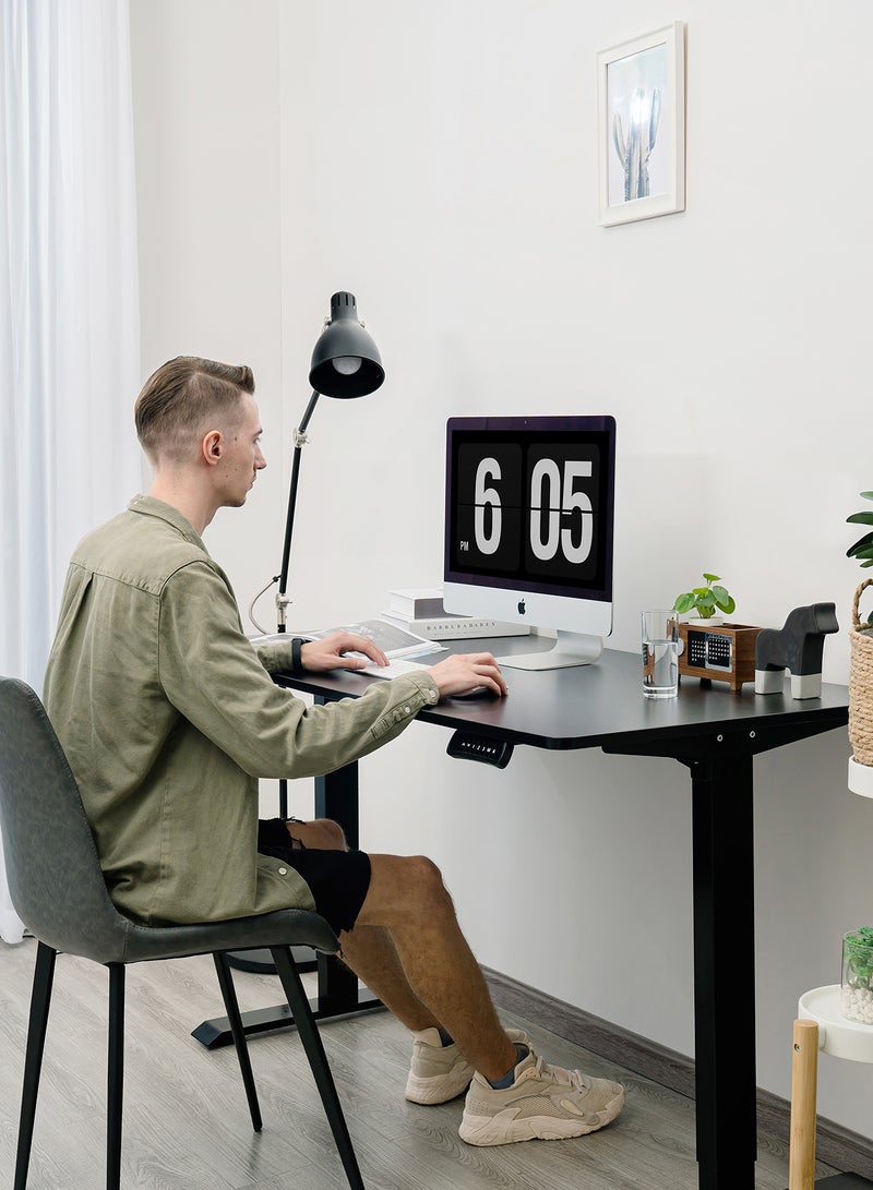 Switch - Height Adjustable Desk Computer Table Used As Study Office Table Or Gaming Table, Tabletop Size 120*60 Black Height Adjustable Range: 70Cm-120Cm Single Motor Black 82*5*27*15*5.8cm - Image 1